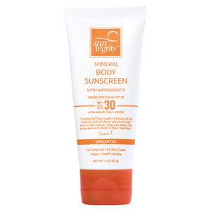 Suntegrity UNSCENTED Mineral Body Sunscreen Broad Spectrum SPF 30